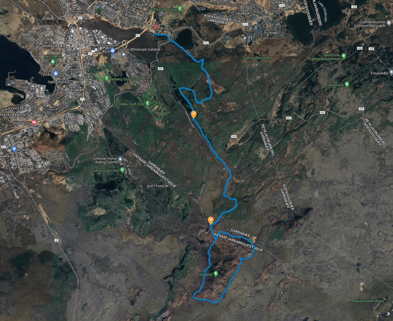 106km <?php echo $textfieldMap; ?>
                        af leið