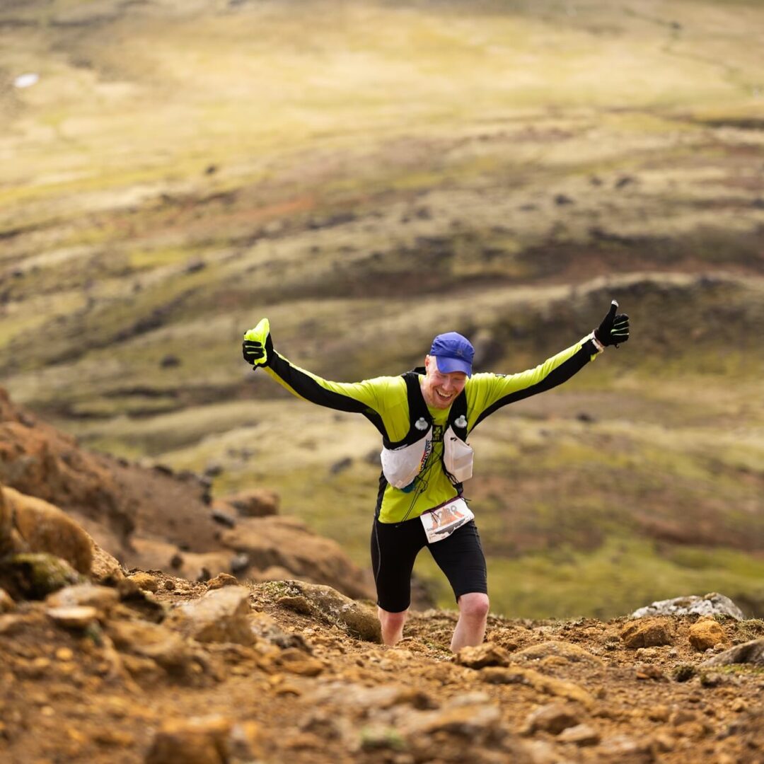 Hengill Ultra Trail runner in Icelandic nature