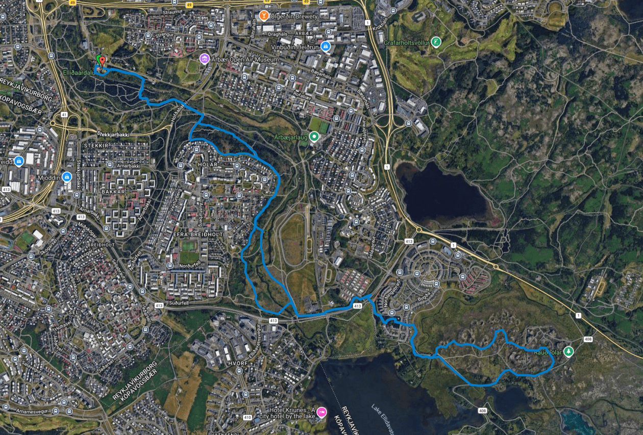 106km <?php echo $textfieldMap; ?>
            af leið
